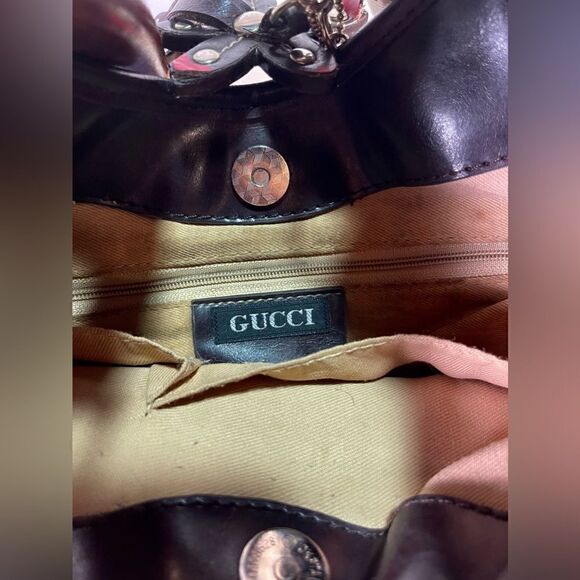 GUCCI - Vintage Burgundy Leather Purse - Picture 6 of 11